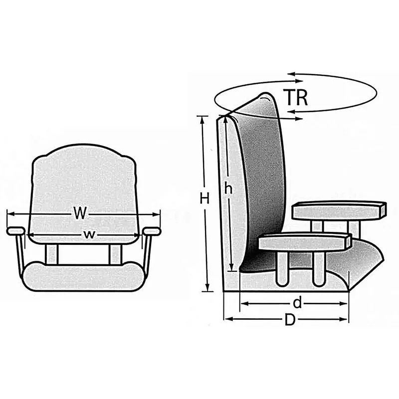 Klappstuhl Modell 'Traveler', Grau/Blau