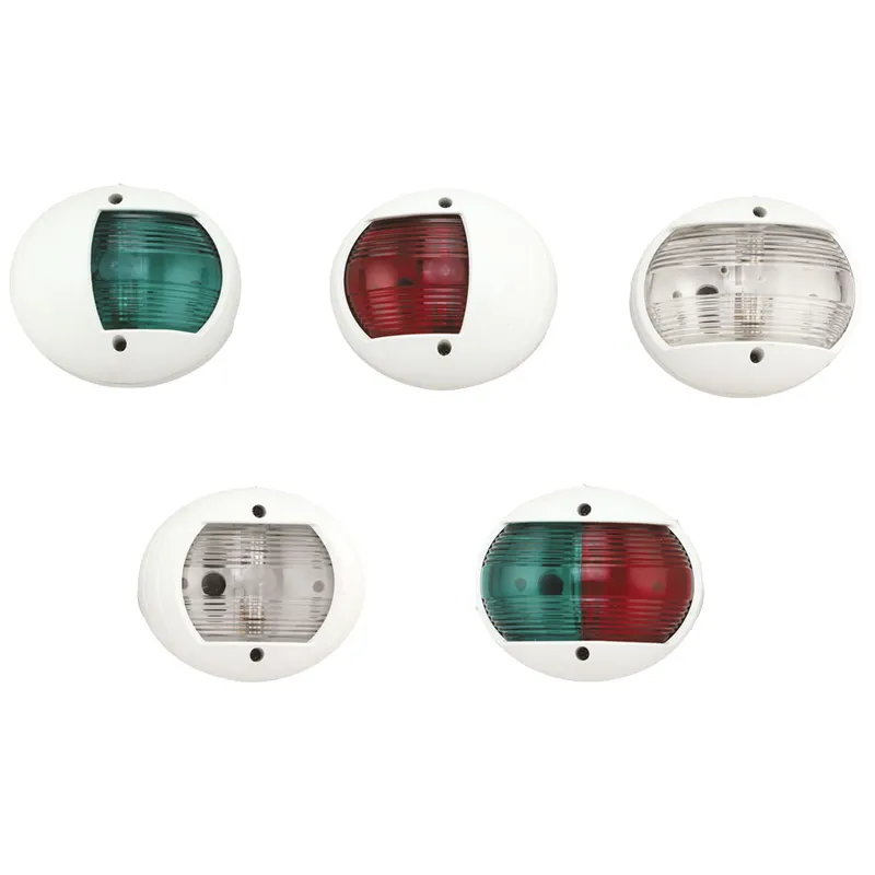 Led-Positionslaterne, 2-Farben, 8-30v, Led 1w, 2x112,5°, 2nm, Weißes Gehäuse, Rote/Grüne Linse