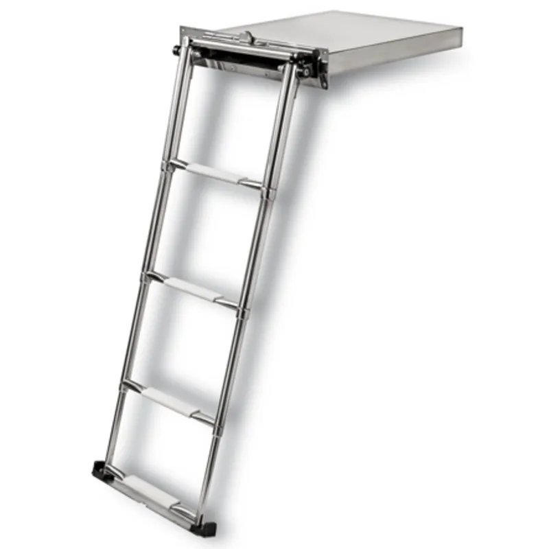 Telescopische zwemtrap model Portofino in cassette 4-treeds met geintegreerde handel