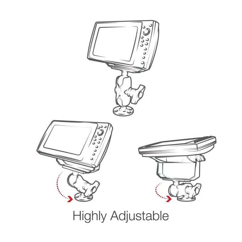 Ram Mount | D Kugel | RAM-D-202-25-C-202U kurz 129mm für Helix 8-15 & Solix