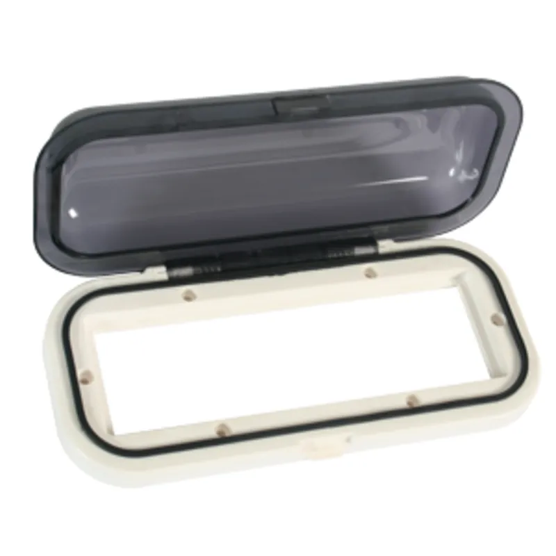 Kunststoff Radio Einbaukasten Öffnet Durch Federdruck, Inklusive Dichtung, 229x104x50mm, Weiß