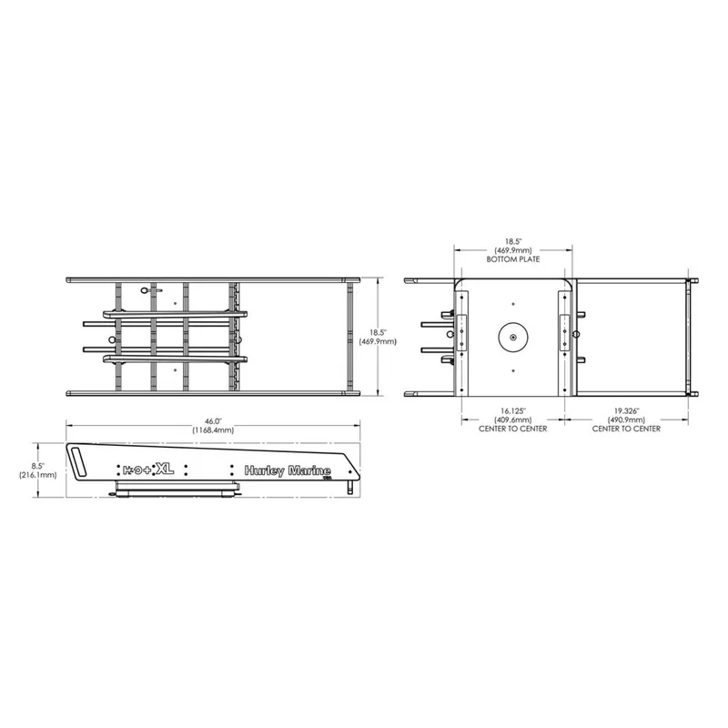 Hurley H3o+ Xl Davit mit Elektrischer Winde Schwarz
