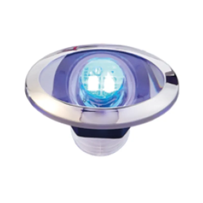 Led Orientierungsleuchte mit Niro Ring, 12v/0.4w, Blau, Oval, 2x0.2w Smd 2835 Led, 53.4x33mm