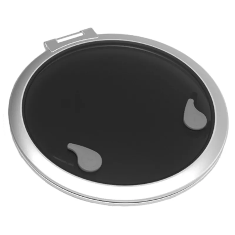 Goïot Aluminium Luken Modell 'Opal 22', Satin, Abm. Ø572mm, Lochmaß Ø518mm, Rahmen 15mm