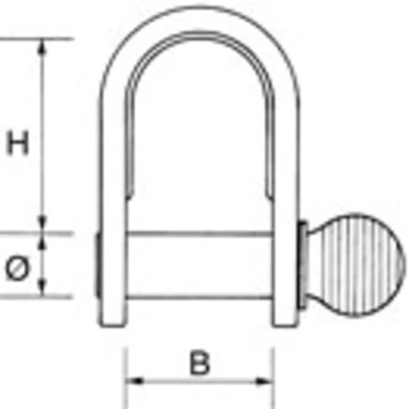 Niro Schäkel, Ø4mm, B=12mm, H=24mm (Bruchlast 550kg)