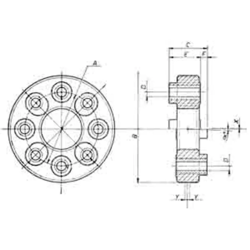 Gummikupplungen Bis 140nm, Lochkreis Ø82,5mm, Breite 36mm