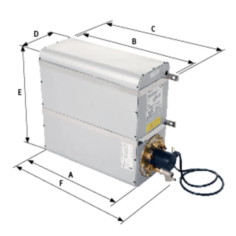 Aluminium Marine Warmwasserbereiter, 1200w/20l, Rechteckiges Modell, Gewicht 13kg