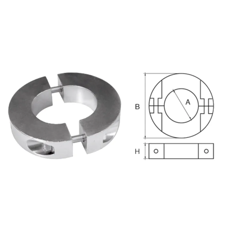 Aluminium Anode für Ø25mm Welle, Ringförmig/Dünn