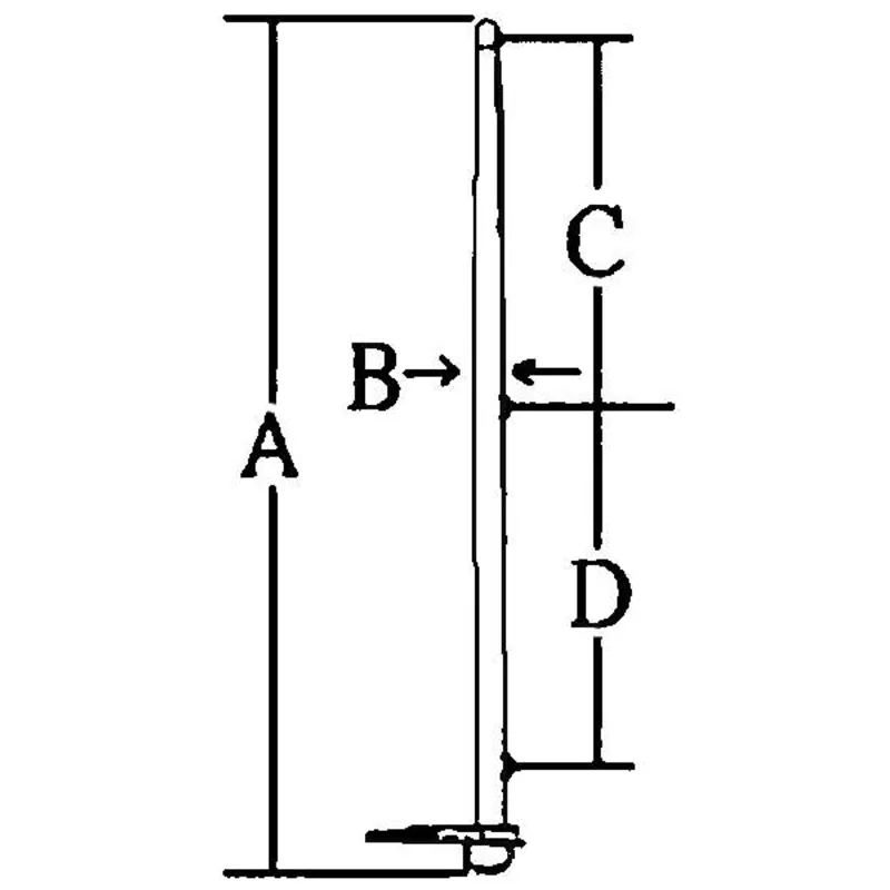 Niro Flaggenstock, Abnehmbar mit Abschließbarem Halter