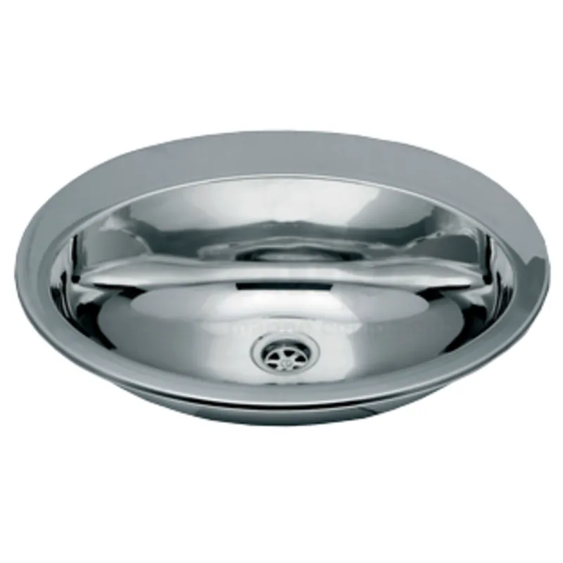 Niro Spüllbecken, Ovales, mit Rauchglasdeckel, 510x390x150mm