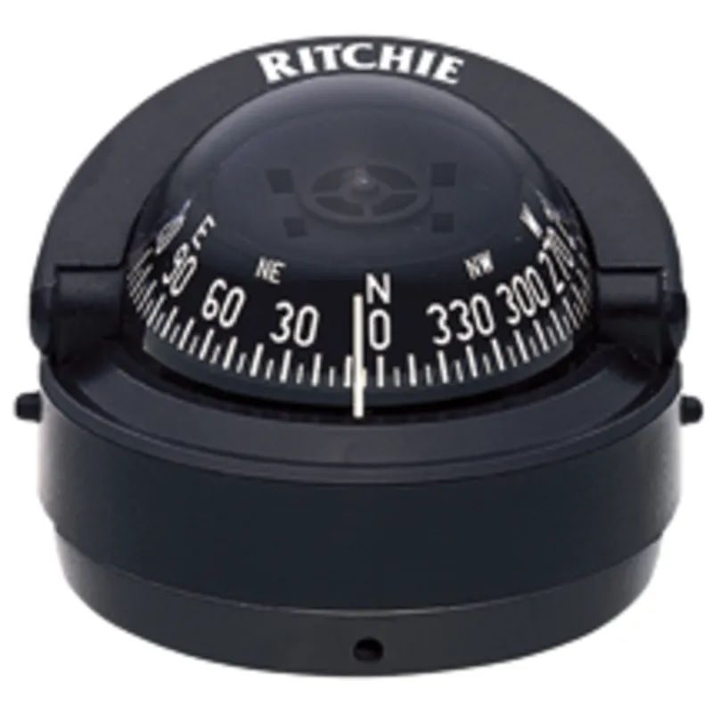 Ritchie Kompass Modell 'Explorer S-53', 12v, Aufbaukompass, Rose Ø69,9mm/5°, Schwarz