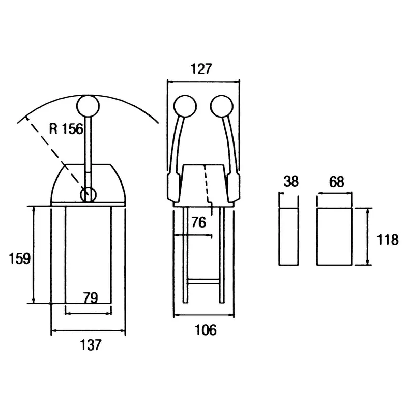 SeaStar Kugelknopf schwarz für Hebel MV-2/MV-3/STB/MT-3/S
