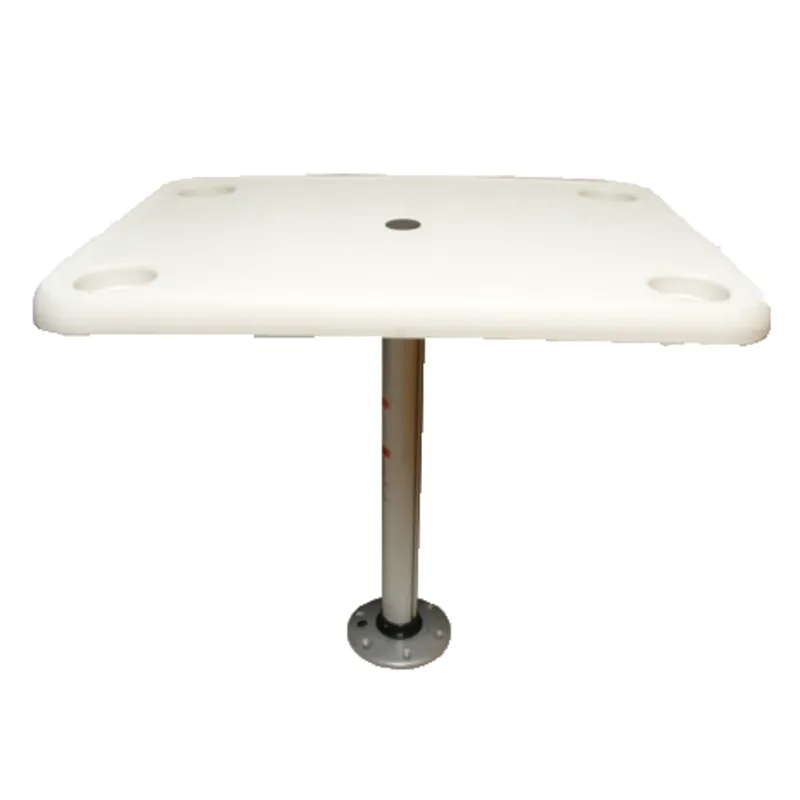 Kunststoff Rechteckige Tischplatte Satz (406x711mm) mit Aluminium Tischbein (H=686mm) und Fuß