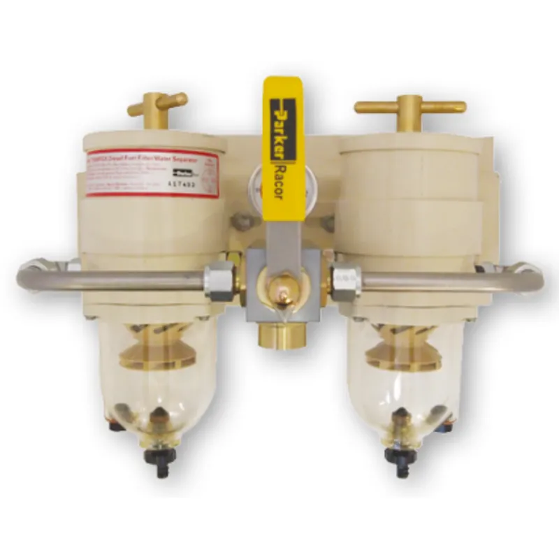 Racor Heavy Duty 'Turbine' Doppelt, Umschaltbarer Dieselfilter mit Wasserseparator, Modell 75/1000fgx