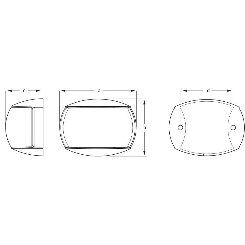 Hella Naviled Compact Steuerbord 9-33 V, schwarz, 120 mm Kabel