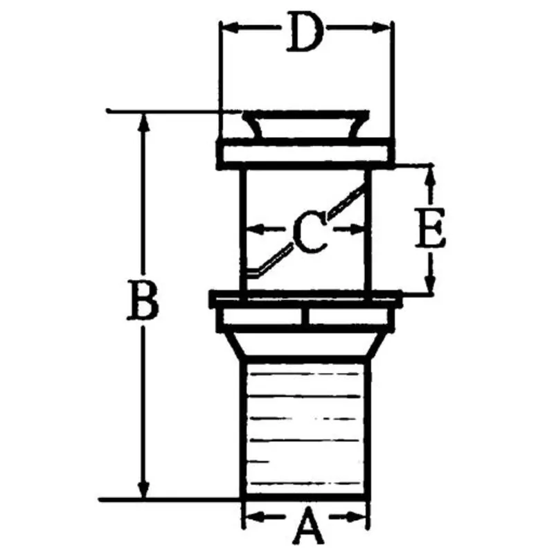 Niro Borddurchlass für Auspuff mit Niro Klappe, Ø38mm