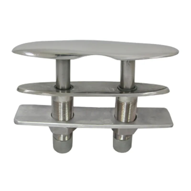 Niro Versenkbare Klampe, A=108mm, B=28mm, C=50mm, D=45mm, E=19mm, F=19mm