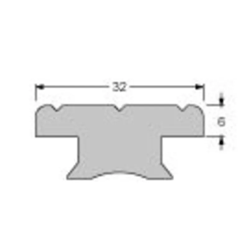 Antal Aluminium 'Automatic' T-Track (40x8) für Fallenschlitten, Lochmaß Ø=8mm, Lochabstand 50mm