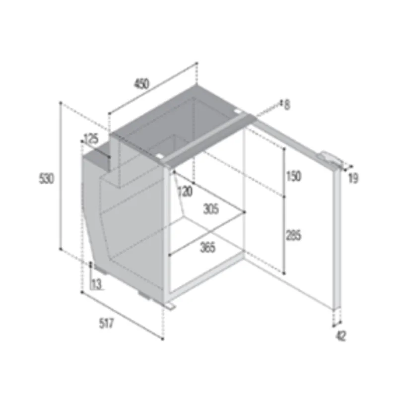 Einbaukühlschrank 'Sea Classic', Modell 'C62i', 62l