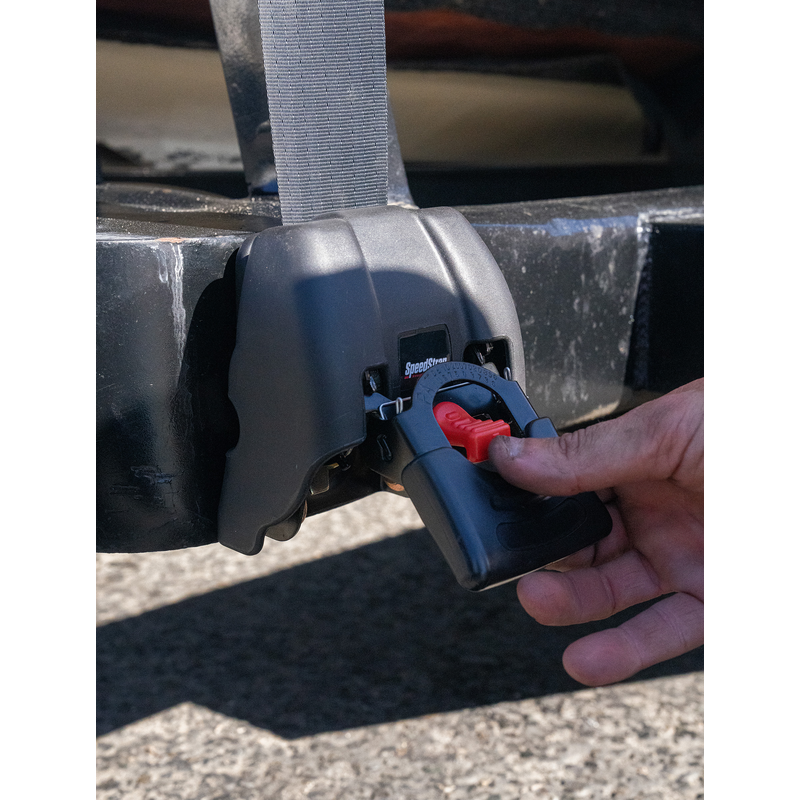 Speedstrap Stahl-Spanngurte, automatisch aufrollbar, mit Snap S-Haken (2er-Pack)