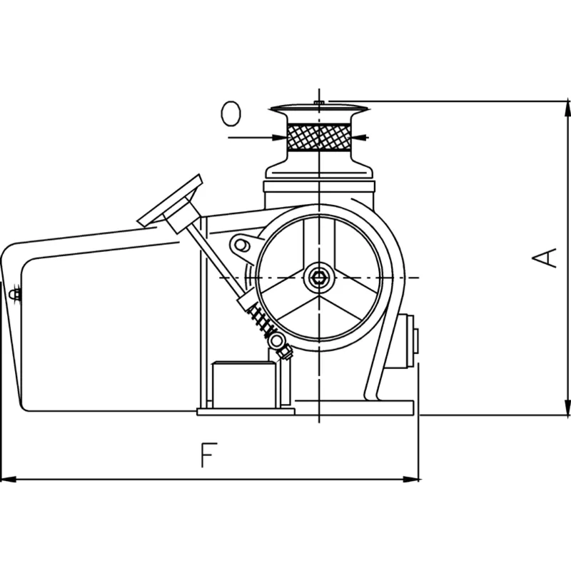 Lofrans Windlasses Ankerwinde Horizontal, Modell 'Titan B', 24v, 2300w, 2x Kettennuß 12-13 Din & 1x Spillkopf