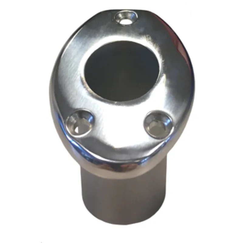 Niro Einbau Flaggenstockhalter 45°; für 25mm Flaggenstock