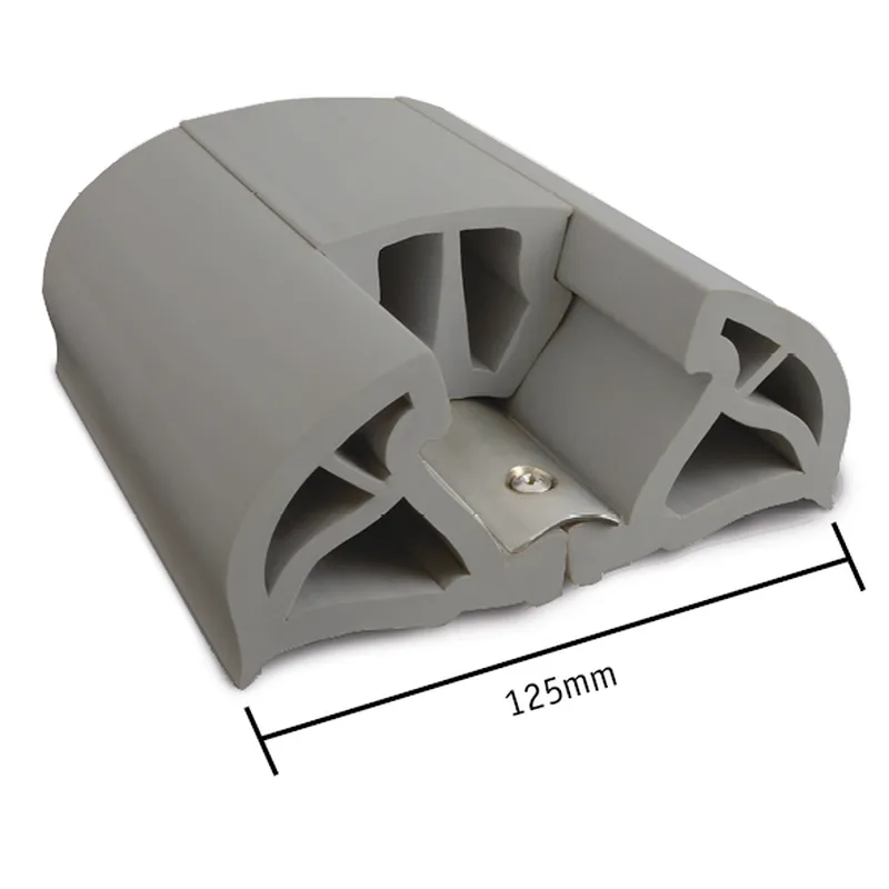 PVC stootlijst 'Bumper', B=125mm, grijs 12M