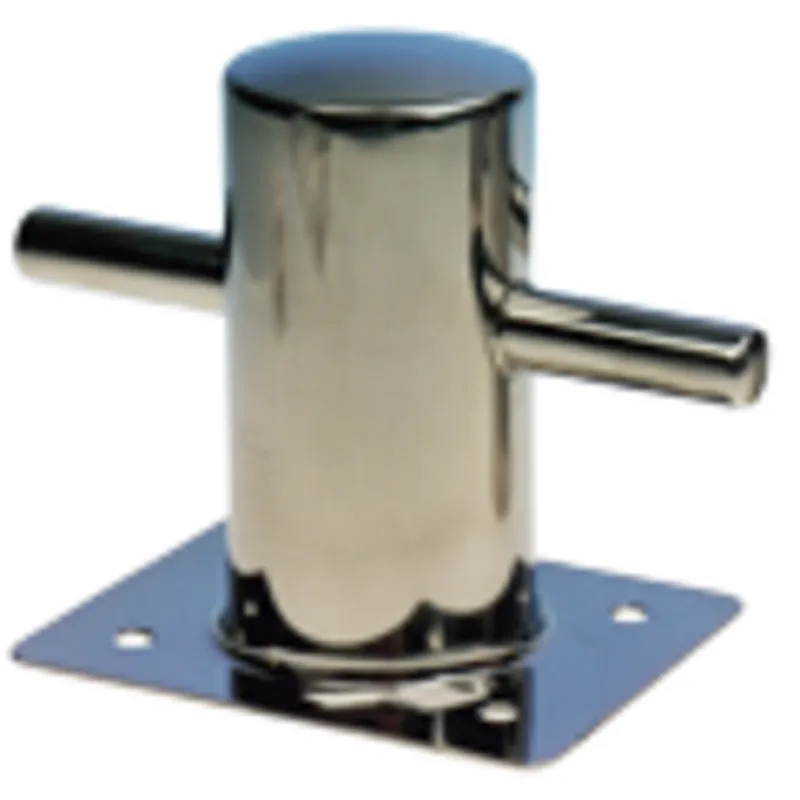 Niro Poller mit Fußplatte, Ø50mm, 90x90x90mm