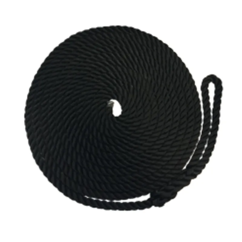 Festmacher Aus Geschlagenem Polypropylen mit Spleiß, Ø12mm, L=6500mm, Schwarz