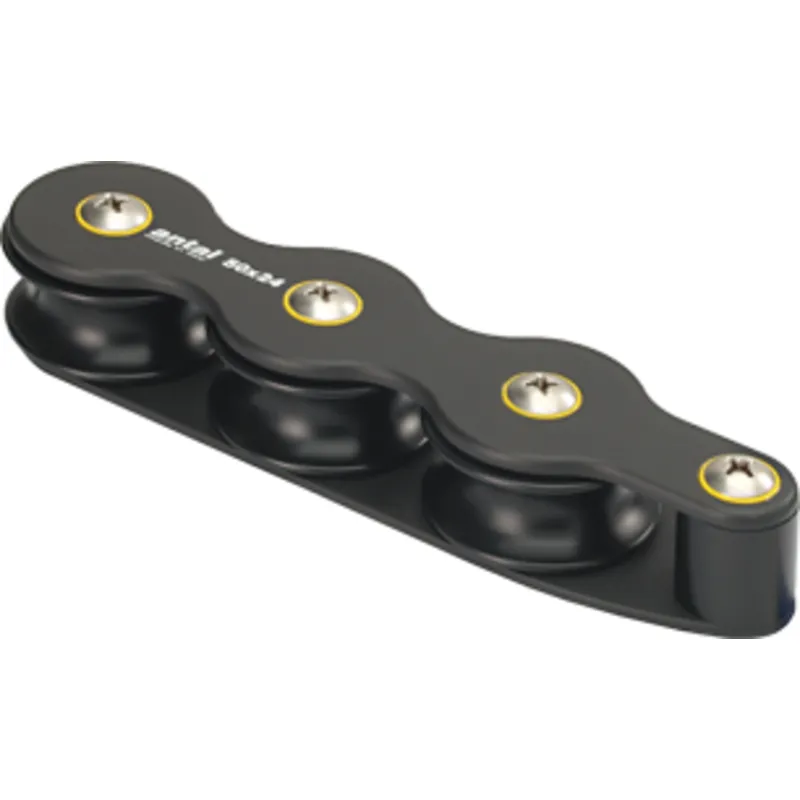 Antal Aluminium Organizer, 3-Scheiben, D=50mm, P=52mm, Leine Ø16mm, L=185mm, Arbeitslast 800kg