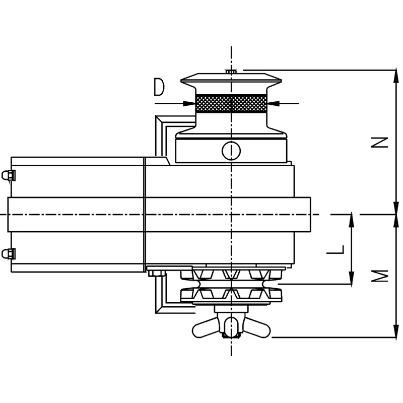 Lofrans Windlasses Ankerwinde Horizontal, Modell 'Cayman 88', 10mm, 24v, 1000w, mit Spillkopf
