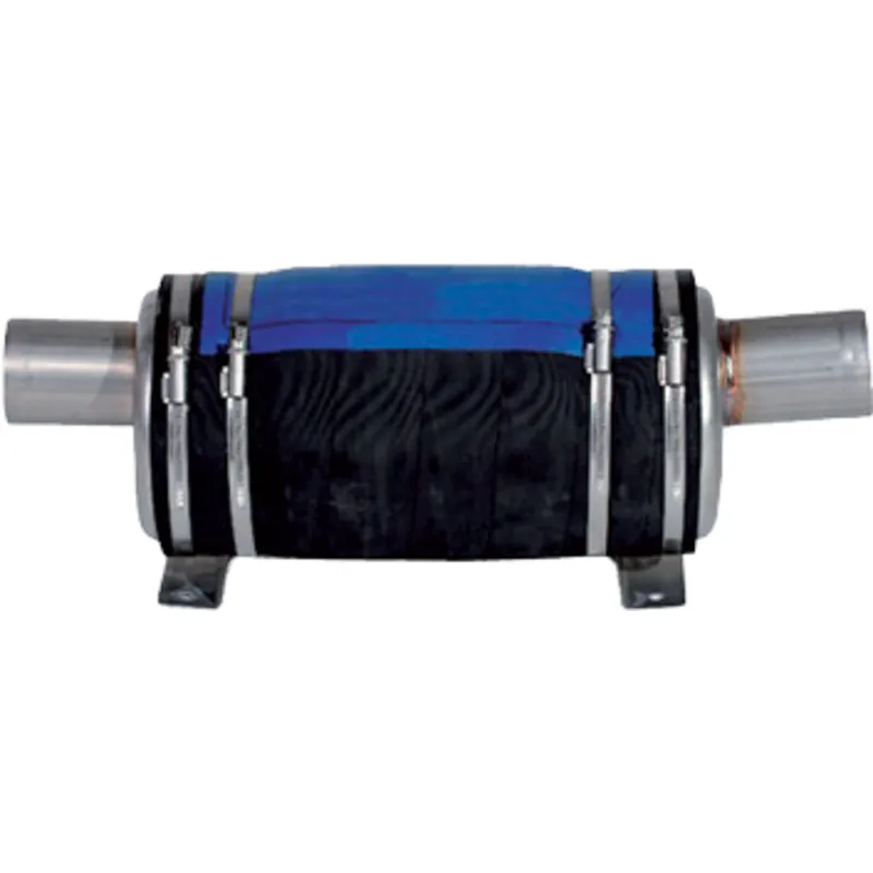 Niro Wassersammler/Schalldämpfer, Schlauchanschluß Ø100mm, Ein=0°, Aus=0°, 24l