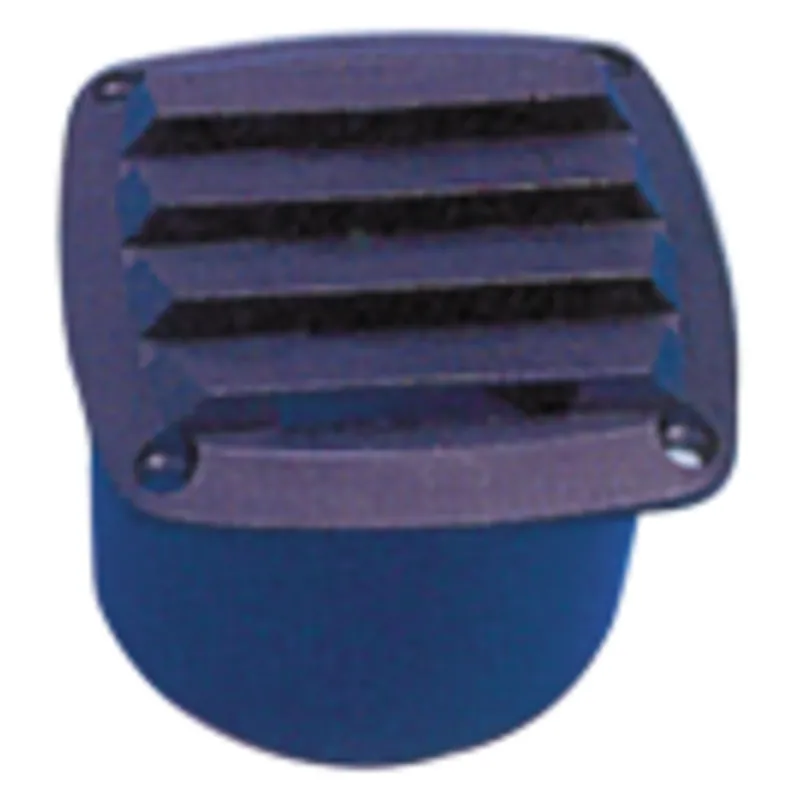 Kunststoff Lüftungsgitter, 85x85mm, Schlauchanschluß Ø75mm, Schwarz