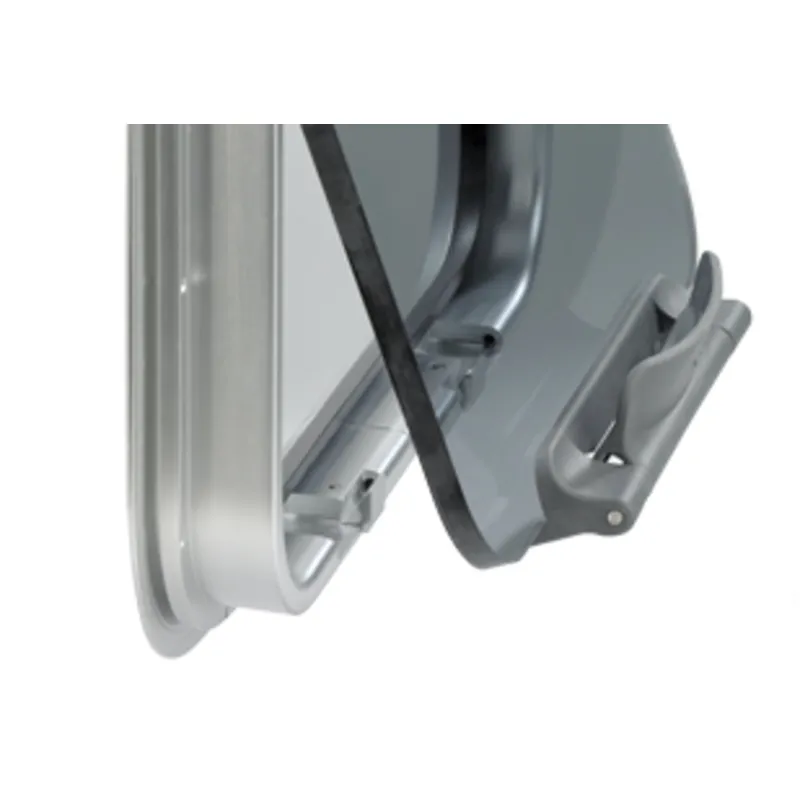 Goïot Bullauge, aufklappbar, Modell 'Opal 03', für Wandstärken 5-33mm, Außenmaße 451x193mm