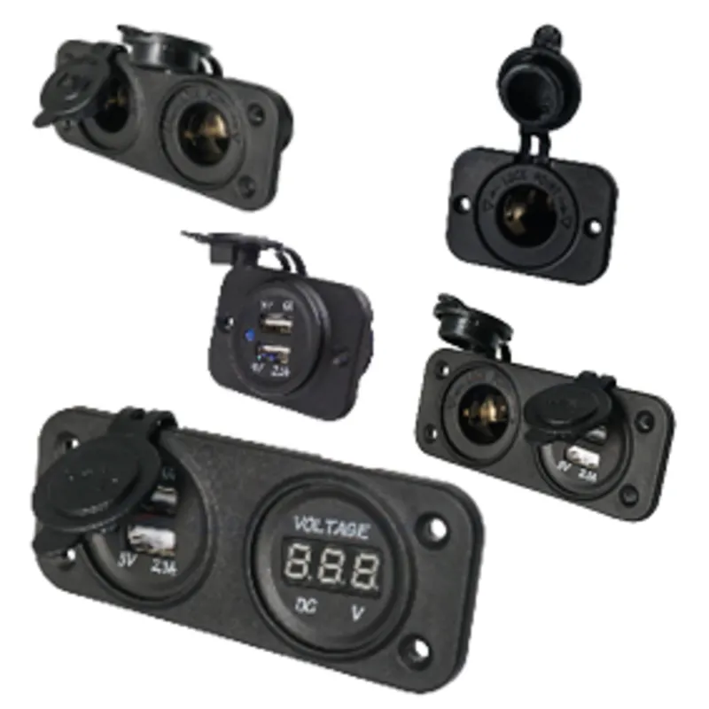 Wasserdichter Dc Steckdose, 1x 12v Eingang & 2x Usb (Doppell)