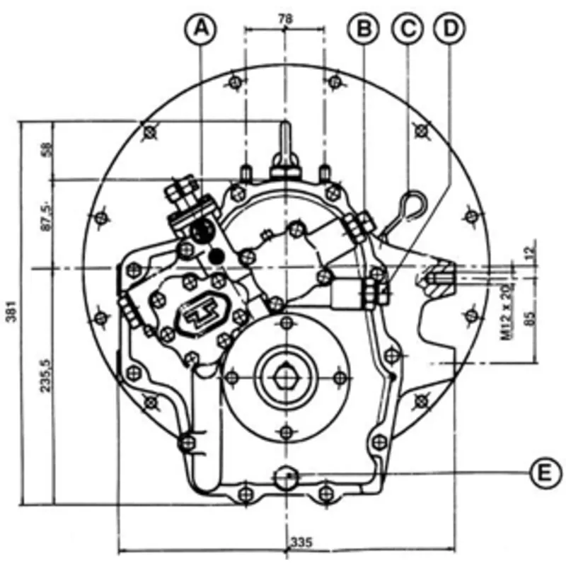 Technodrive Hydraulisches Wendegetriebe Tm93a, R=2,40:1