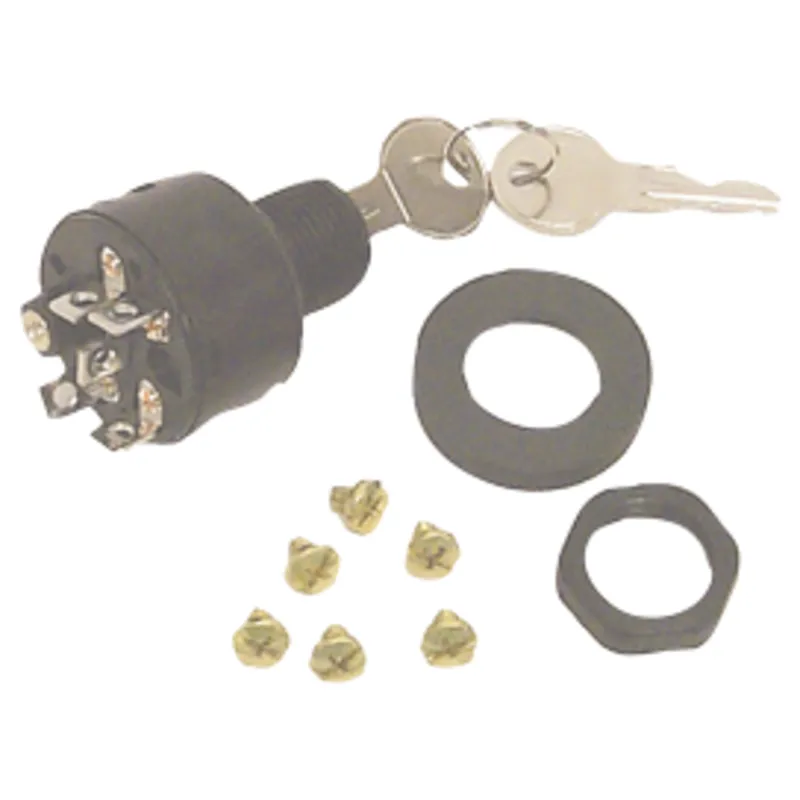 Sierra Polyester Zündschloß, 3-Magnetische Positionen, Off-Run-Start, Max. Wanddicke 16mm, 5-Polig