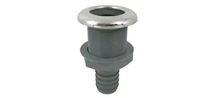 allpa Kunststoff gerade Borddurchlass mit Niro Flansch