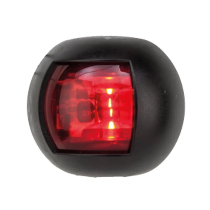 Positionslaterne Rot, Backbord, Led 12-24v, Schwarzes Kunststoffgehäuse