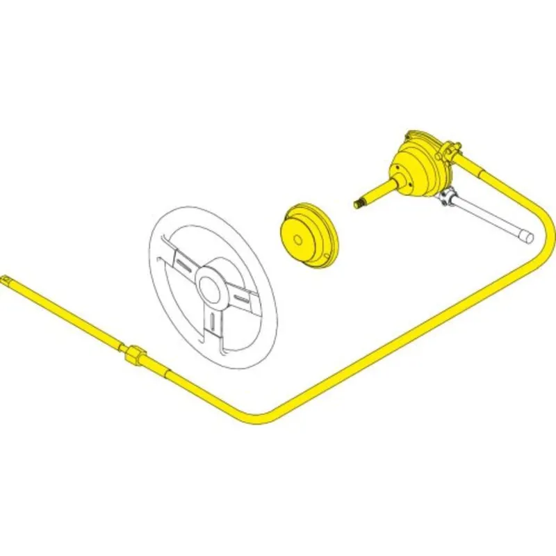 Seastar 'Nfb' (No-Feedback) 4.2 Rotary Steuersystem mit Kabel 9' (2.74m)