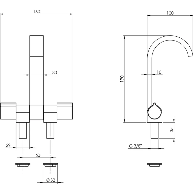 Verchromter Mischhahn