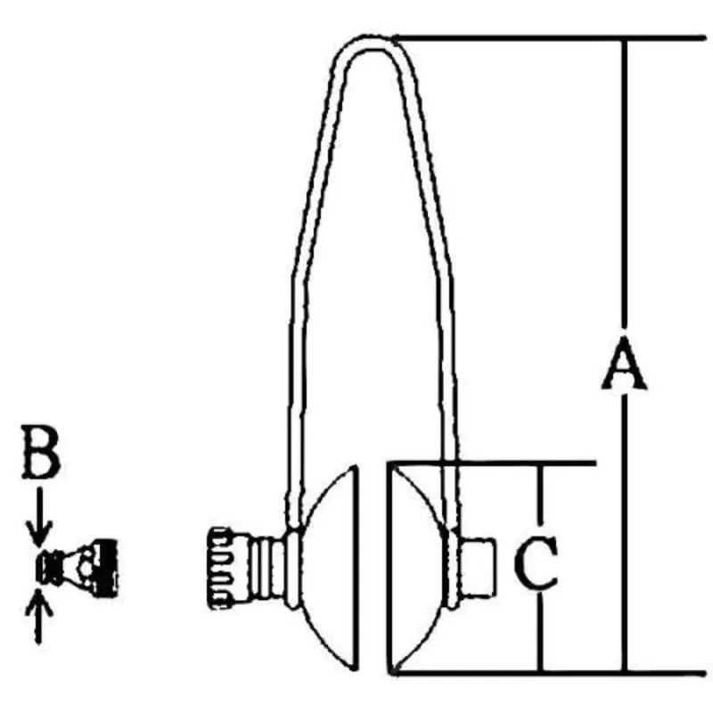Spüllklammer Kompl. Gummi, Eckig, mit Adapter, für Aussenborder