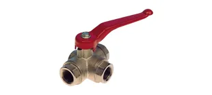 allpa Verchromt-Messing 3-Wege Kugelhähne 'T-Flow'