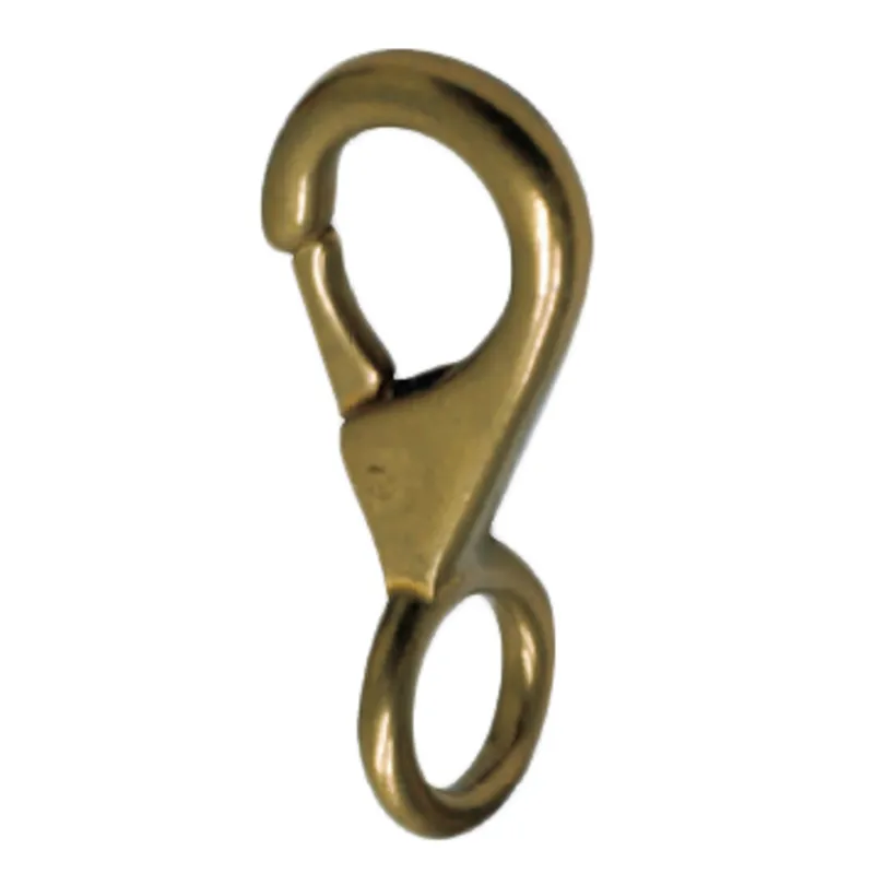 Messing Fockschotschäkel mit Fester Öse, Ø18mm, L=82mm