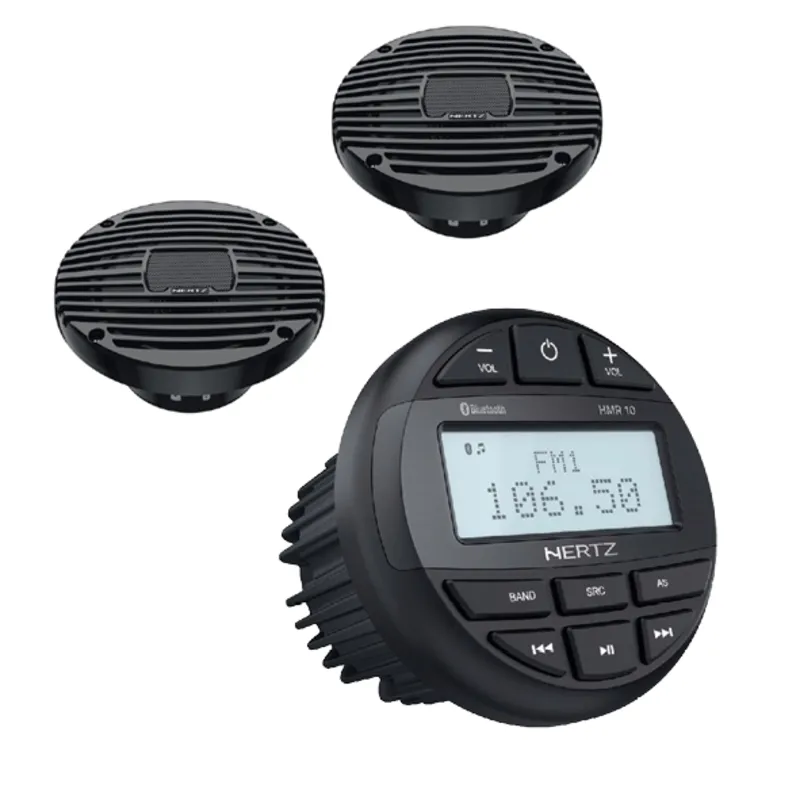 Hertz HMR 10 - FM/USB/BT 4x50 Watt + Hertz HEX 6.5M-TC, 100W Lautsprechersatz - Schwarz
