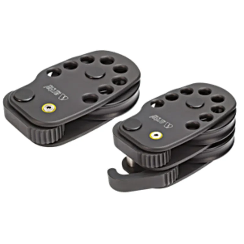Antal Aluminium Doppelt Deckblock mit Feder Stopper, Ø80mm, Scheibe für Ø6-14mm Leine, Arbeitslast 1000kg, Rechts