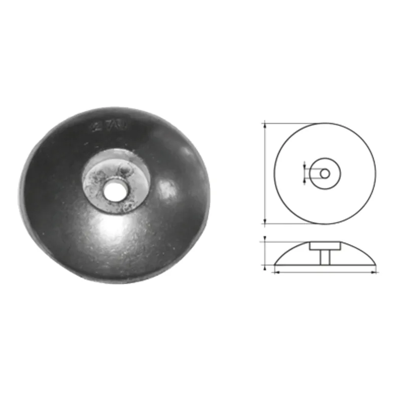 Aluminium Runde Ruderblattanode, Ø110mm