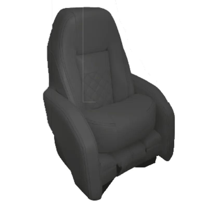 Steuerstuhl Modell Race Pro 'Flip-Up', Anthrazit mit Weißen Kontrastnähten