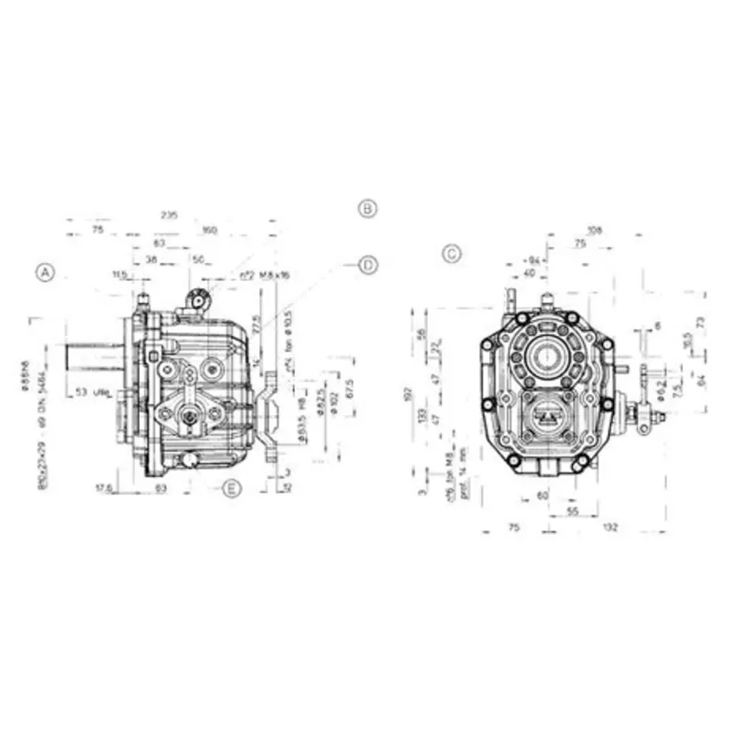 Technodrive Mechanisches Wendegetriebe Tmc40p, R=2,60:1 (Lange Welle)