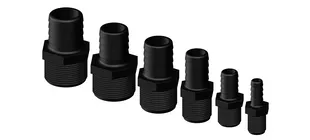 allpa Kunststoff Schlauchtülles, gerade, mit Aussengewinde